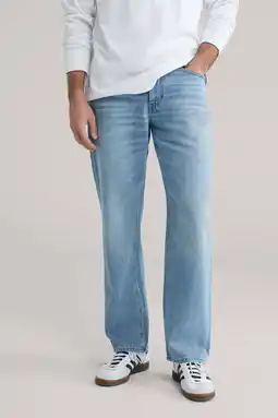 Wehkamp WE Fashion relaxed jeans light blue denim aanbieding