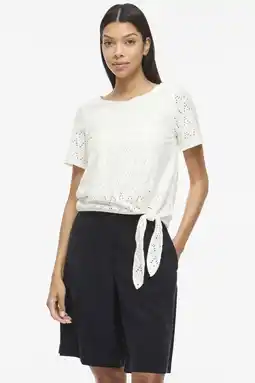 Wehkamp VILA top broderie wit aanbieding
