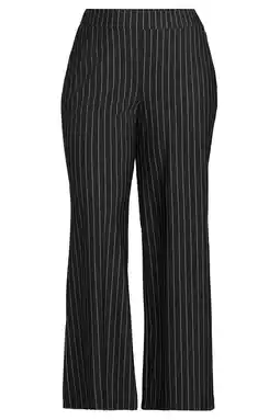 Wehkamp GREAT LOOKS travel wide leg broek met strepenprint zwart/wit aanbieding