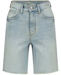 Wehkamp Raizzed wide leg regularwaist short light blue denim aanbieding