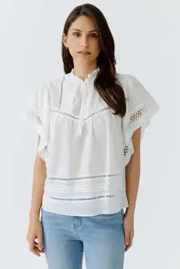 Wehkamp OUI top crochet ecru aanbieding