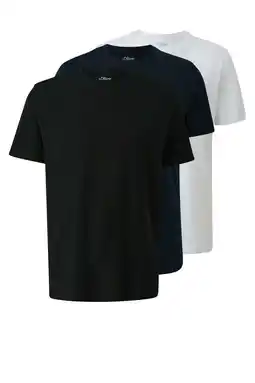 Wehkamp s.Oliver regular T-shirt multi - (set van3) aanbieding