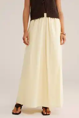Wehkamp WE Fashion maxi rok lichtgeel aanbieding