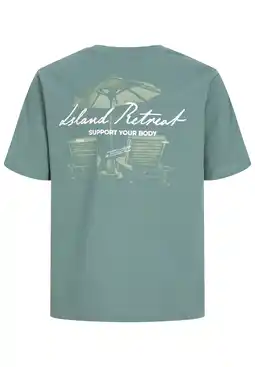 Wehkamp JACK & JONES JUNIOR T-shirt met backprint groen aanbieding