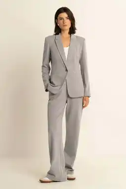 Wehkamp Expresso wide leg highwaist flared broek beige aanbieding