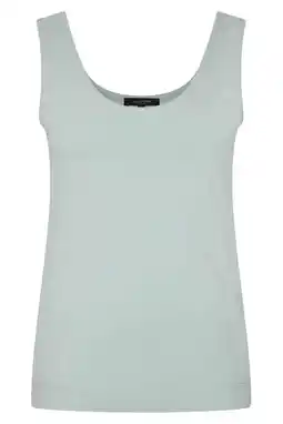 Wehkamp CLAUDIA BY CLAUDIA STRÄTER tanktop blauw fijn gebreid aanbieding