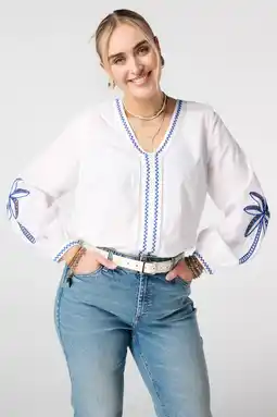 Wehkamp MS Mode top wit broderie aanbieding