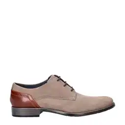 Wehkamp Bugatti suède veterschoenen taupe/cognac aanbieding