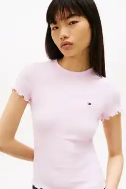 Wehkamp Tommy Jeans T-shirt lichtroze aanbieding