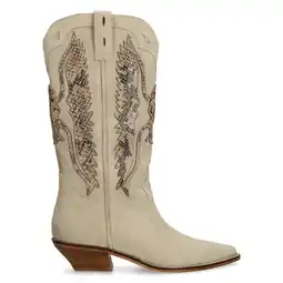 Wehkamp Sacha suède cowboylaarzen beige aanbieding