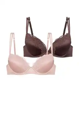 Wehkamp Dorina voorgevormde push-up bh Origins (set van 2) bruin/roze aanbieding