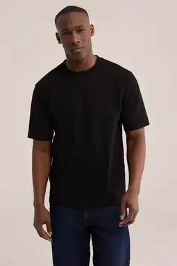 Wehkamp WE Fashion relaxed gestreepte T-shirt zwart aanbieding