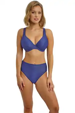 Wehkamp Freya high waist bikinibroekje Arizona Wave met lurex blauw aanbieding
