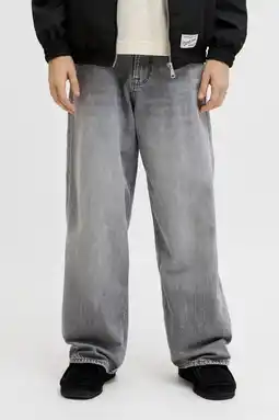 Wehkamp JACK & JONES JUNIOR JJIDAVE JJORIGINAL wide leg jeans black denim aanbieding