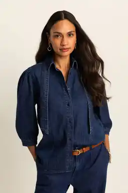 Wehkamp Expresso blouse dark blue denim aanbieding
