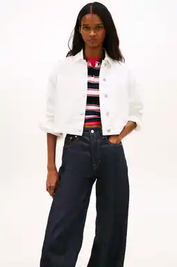 Wehkamp Tommy Jeans denim spijkerjas wit aanbieding