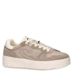 Wehkamp Cruyff leren sneakers taupe aanbieding