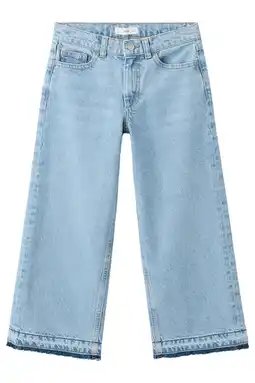 Wehkamp Mango Kids wide leg jeans medium blue denim aanbieding