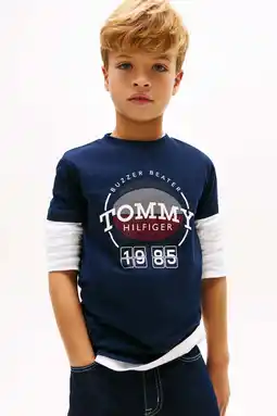 Wehkamp Tommy Hilfiger T-shirt donkerblauw aanbieding