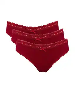 Wehkamp My Basic by After Eden slip (set van 3) rood aanbieding