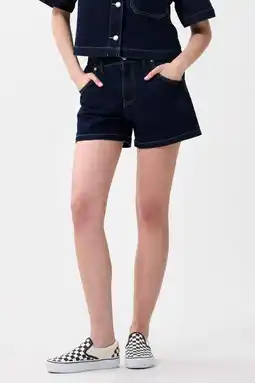 Wehkamp Catwalk Junkie denim straight highwaist short dark blue denim aanbieding