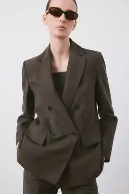 Wehkamp Mango regular blazer bruin aanbieding