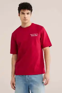 Wehkamp WE Fashion relaxed T-shirt rood aanbieding