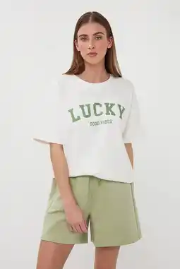 Wehkamp Esqualo T-shirt ecru aanbieding
