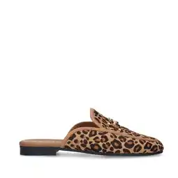 Wehkamp Sacha leren muiltjes panterprint beige aanbieding