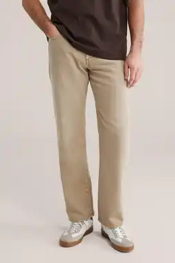 Wehkamp WE Fashion Blue Ridge relaxed jeans beige aanbieding