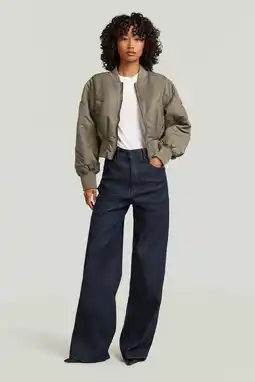 Wehkamp G-STAR highwaist loose fit jeans dark blue denim aanbieding