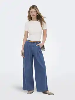 Wehkamp ONLY Onlnorrie Hw Elas Wb Wide Leg Dnm wide leg jeans dark blue denim aanbieding