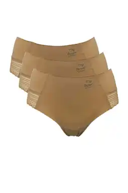 Wehkamp My Basic by After Eden seamless hipster met kant (set van 3) beige aanbieding