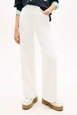 Wehkamp Tommy Jeans highwaist wide leg jeans wit aanbieding