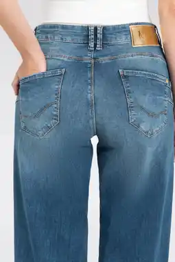 Wehkamp MAC highwaist wide leg jeans wide leg jeans medium blue denim aanbieding