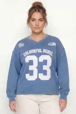Wehkamp Colourful Rebel Curve sweater blauw aanbieding