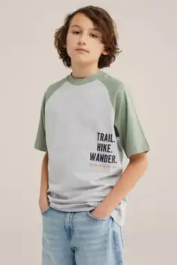 Wehkamp WE Fashion T-shirt met backprint lichtgroen aanbieding