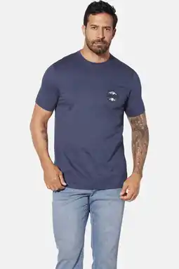 Wehkamp Jan Vanderstorm T-shirt INGEFRERK Plus Size blauw aanbieding