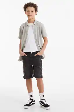 Wehkamp Anytime denim short donkergrijs aanbieding