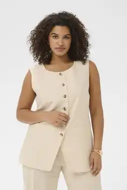 Wehkamp Kaffe Curve regular blazer beige aanbieding
