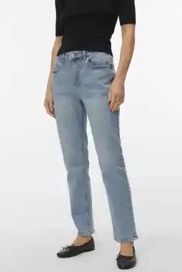 Wehkamp VERO MODA slim fit jeans light blue denim aanbieding