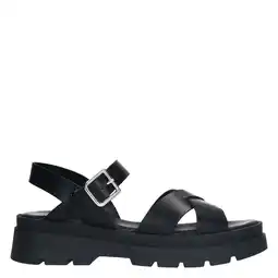 Wehkamp Manfield leren sandalen zwart aanbieding