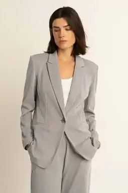 Wehkamp Expresso regular blazer kaki gebreid aanbieding