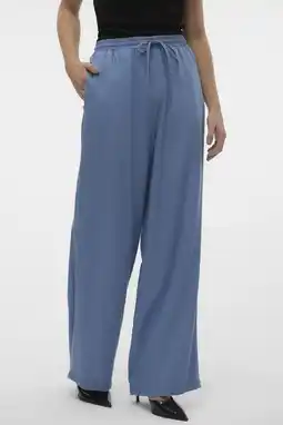 Wehkamp VERO MODA highwaist casual broek medium blue denim aanbieding