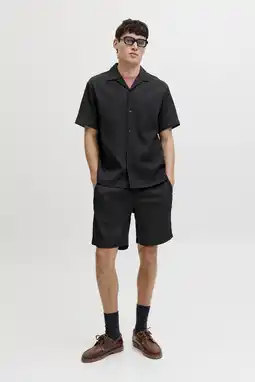 Wehkamp JACK & JONES ESSENTIALS relaxed casual overhemd en short zwart aanbieding
