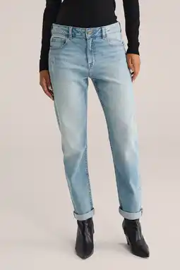 Wehkamp WE Fashion Blue Ridge tapered jeans light blue denim aanbieding