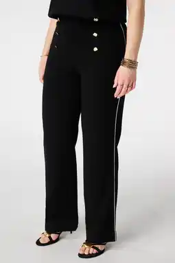 Wehkamp MS Mode wide leg regularwaist broek zwart aanbieding
