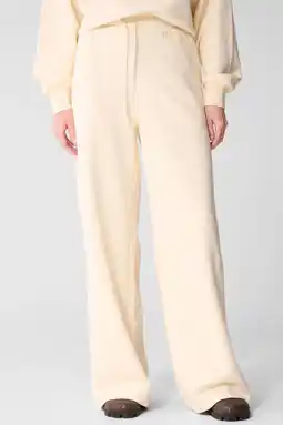 Wehkamp Shoeby wide leg highwaist sweatpants ecru aanbieding