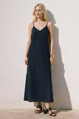 Wehkamp VERO MODA midi jurk marineblauw aanbieding
