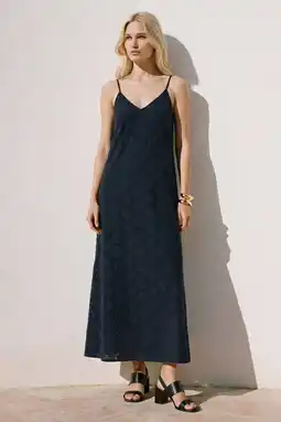 Wehkamp VERO MODA midi jurk marineblauw aanbieding